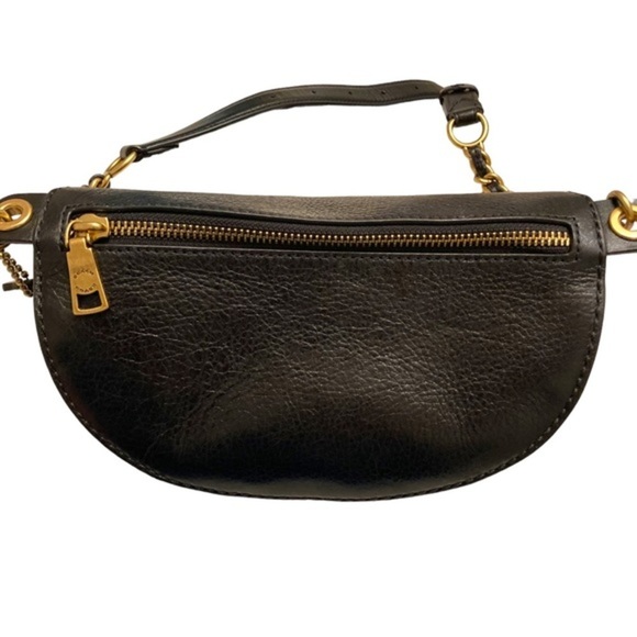 Coach c0851 black leather belt waist bag sling bag - Picture 4 of 15